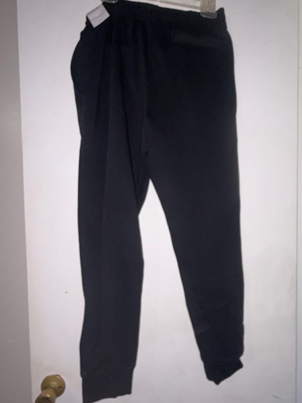 NWT Nike Golf Men’s Black Fleece Joggers with White Swoosh - Picture 4 of 4